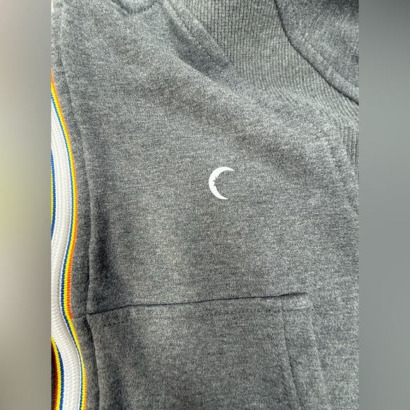 ZYIA Dark Gray Cropped Zip Hoodie with Yellow Trim - Picture 5 of 14